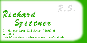 richard szittner business card