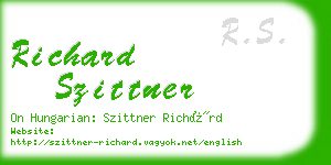 richard szittner business card